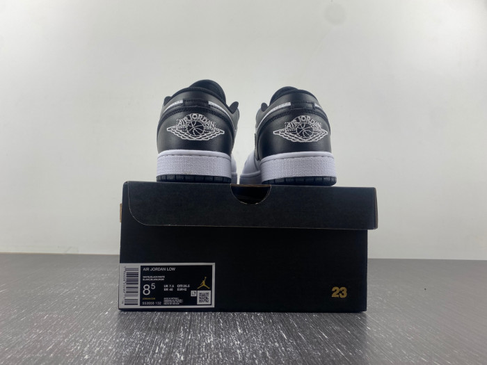 air jordan 1 low white and black 553558-132