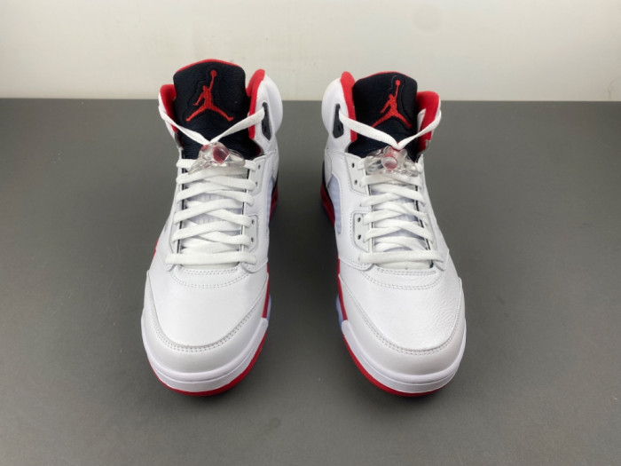 Jordan 5 Retro Fire Red Black Tongue (2025)