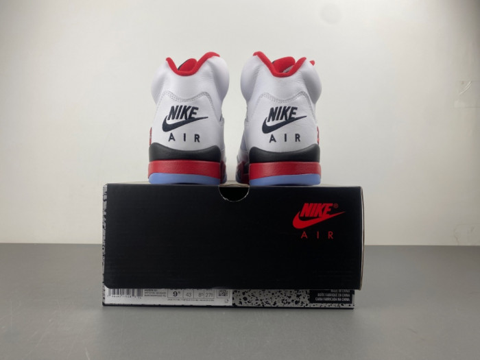 Jordan 5 Retro Fire Red Black Tongue (2025)