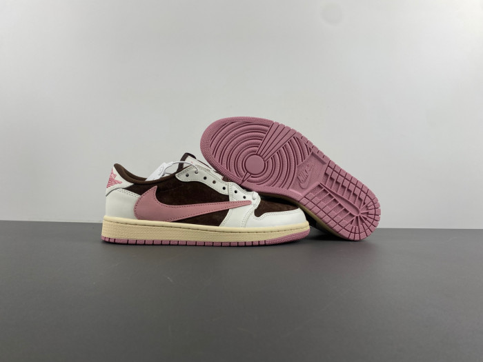 jordan 1 retro low og sp travis scott pink brown dz4137-206