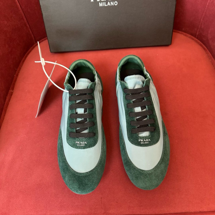 Prada Collapse Re-Nylon suede sneakers