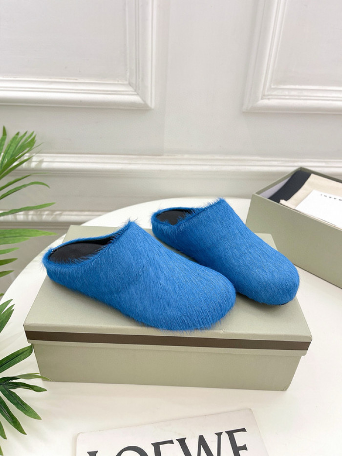 marni calf hair slippers