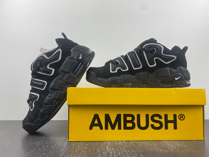 nike air more uptempo low ambush black fb1299-001