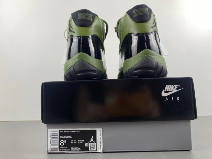 jordan 11 retro military green ct8012-300