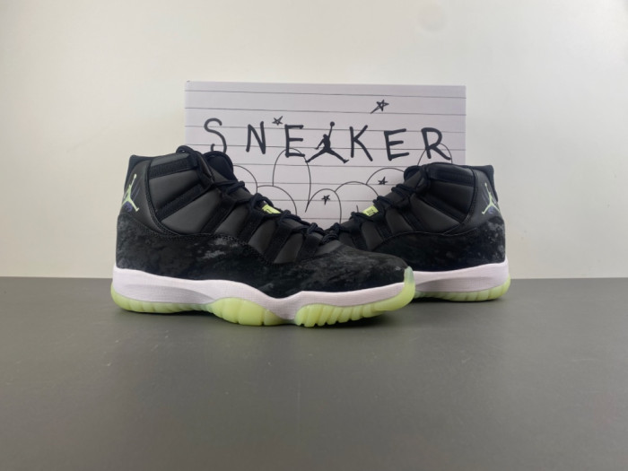 Jordan 11 Retro Black Barely Volt IB1378-001