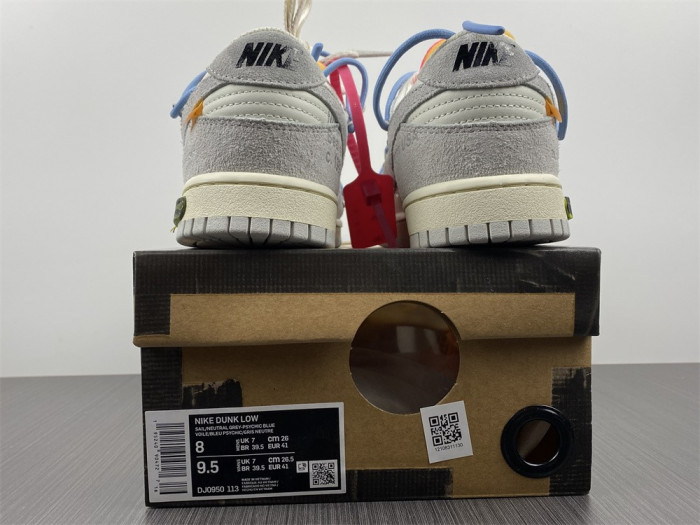 nike dunk low o-w lot 38 dj0950-113