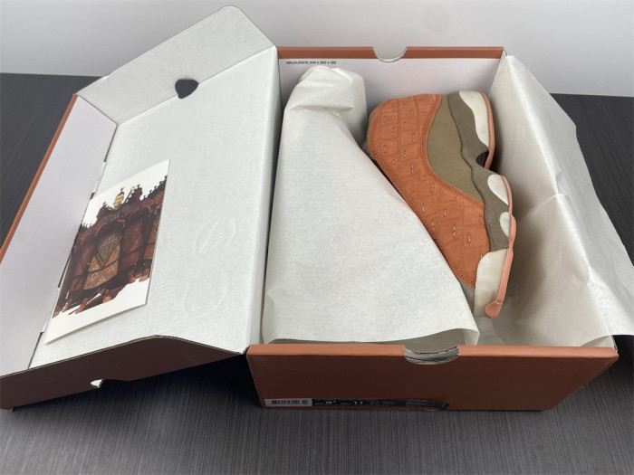 clot x air jordan 13 low sepia stone/canteen-terra blush at3102-200