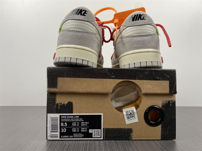 nike dunk low o-w lot 40 dj0950-103