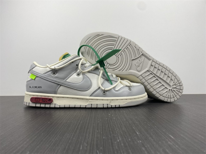 nike dunk low off-white lot 25 dm1602-121