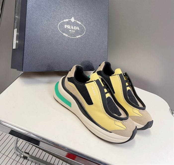 Prada Brushed Leather Sneakers
