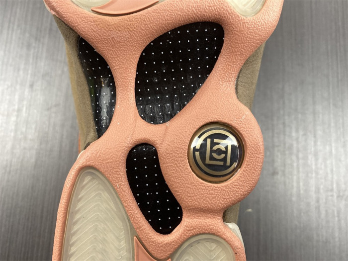 clot x air jordan 13 low sepia stone/canteen-terra blush at3102-200