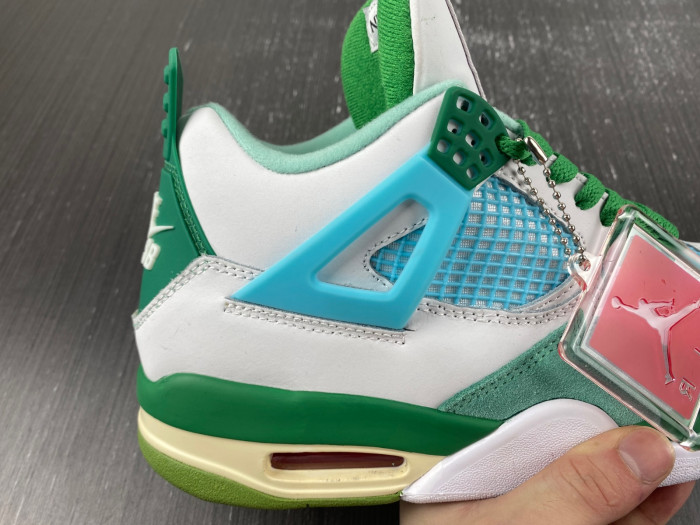 jordan 4 retro sb white grass green (limited edition) aj4-kncw