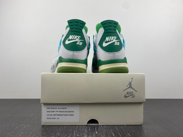 jordan 4 retro sb white grass green (limited edition) aj4-kncw