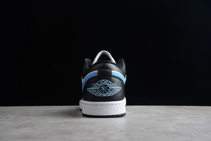 jordan 1 low black university blue white (w) dc0774-041