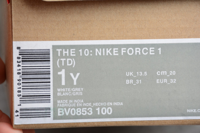 nike air force 1 low o-w white(td) bv0853-100