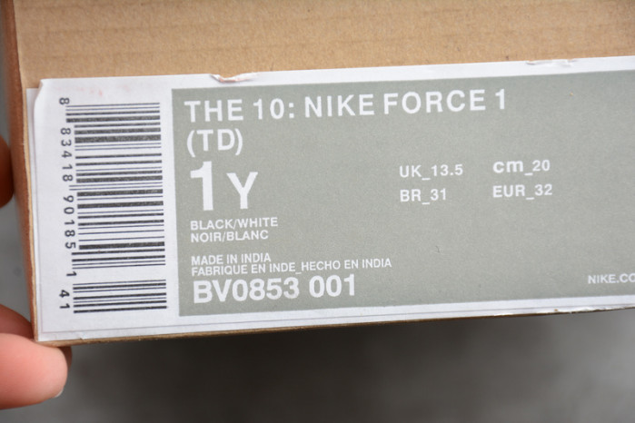 air force 1 low o-w black (td) bv0853-001