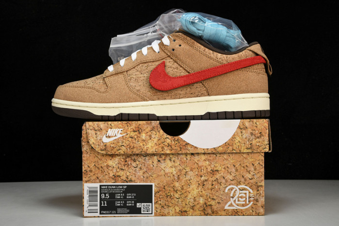 nike dunk low sp clot cork fn0317-121