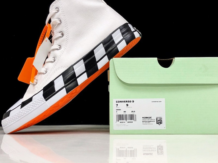 o-w x converse 2.0 white/black 163892c