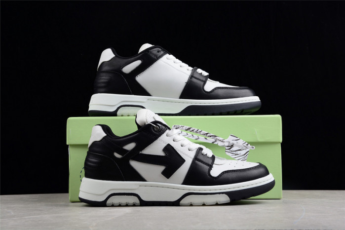 o-w out of office low-top leather sneakers