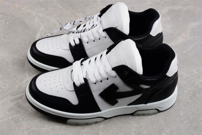 o-w out of office low-top leather sneakers