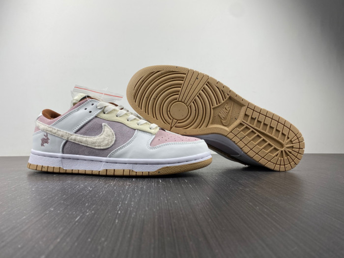 nike dunk low retro prm year of the rabbit fossil stone (2023) fd4203-211