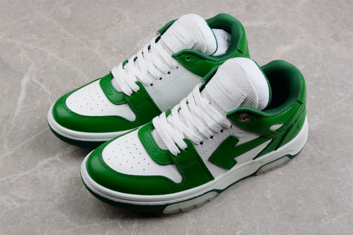 o-w out of office low-top leather sneakers