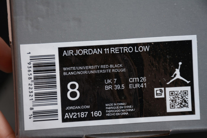 air jordan 11 retro low concord bred av2187-160