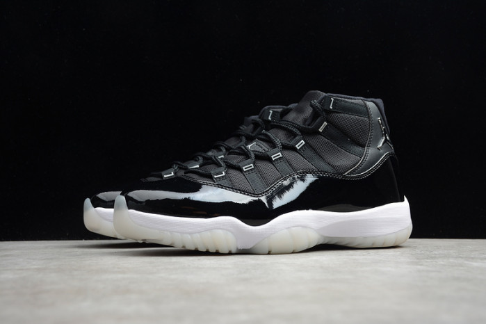 air jordan 11 25th anniversary black silver eyelets ct8012-011