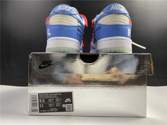 o-w x nike dunk low ct0856 403