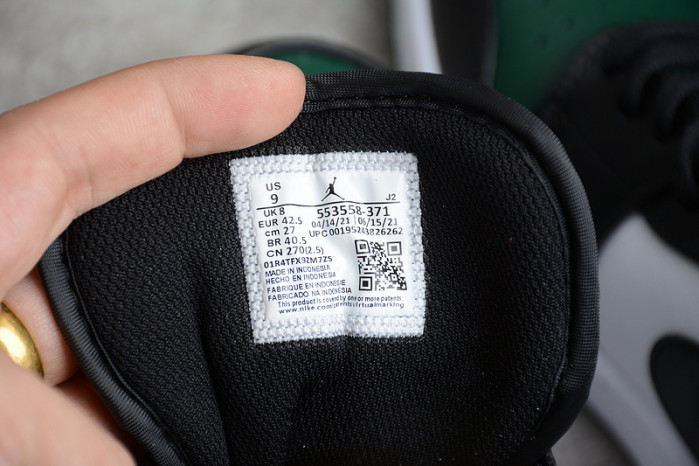 jordan 1 low green toe - 553558-371