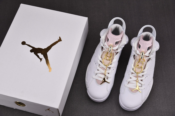 air jordan 6 retro gold hoops dh9696-100