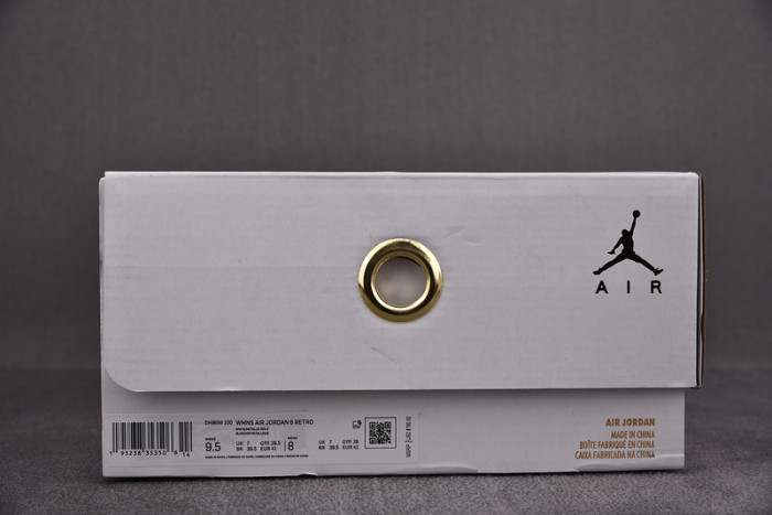 air jordan 6 retro gold hoops dh9696-100