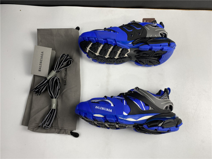 Ba*len*cia*ga track trainer blue and black 542436 w3ac1 2047