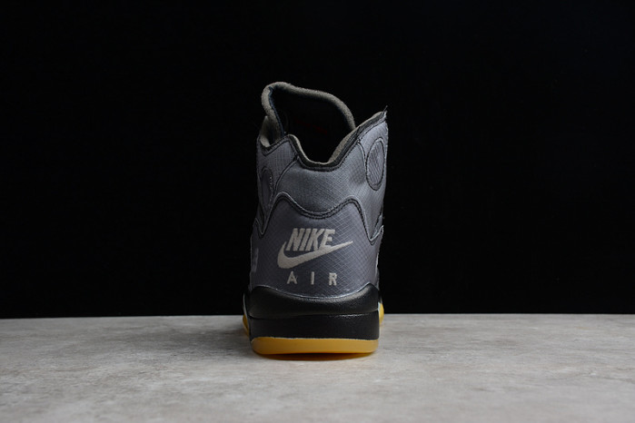 air jordan 5 retro o-w black/muslin-fire red ct8480-001
