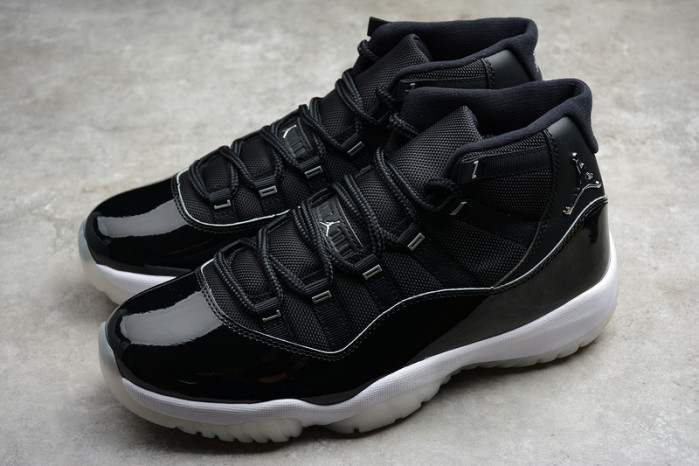 air jordan 11 25th anniversary black silver eyelets ct8012-011