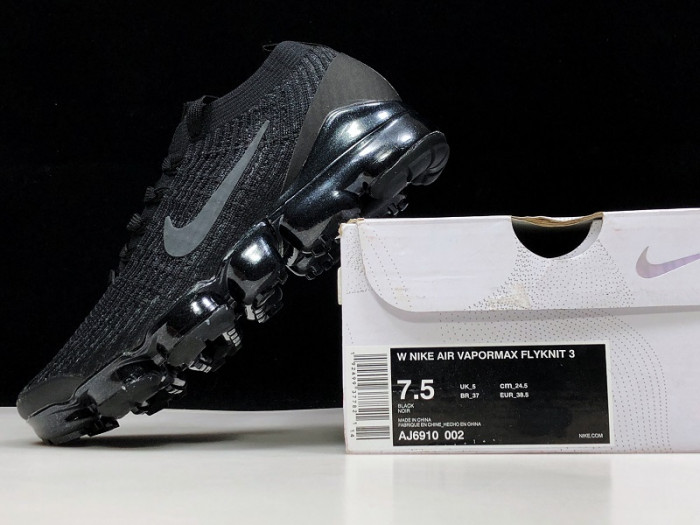 air vapormax flyknit 3.0 triple black aj6900-004