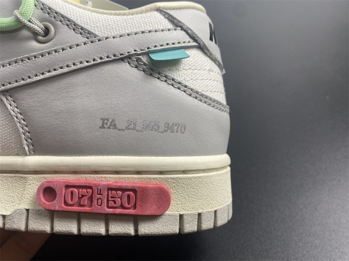 nike dunk low o-w lot 7 dm1602-108