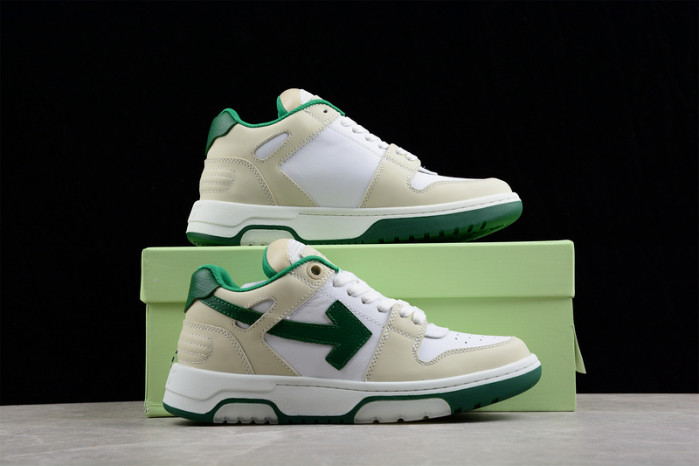 o-w out of office low-top leather sneakers