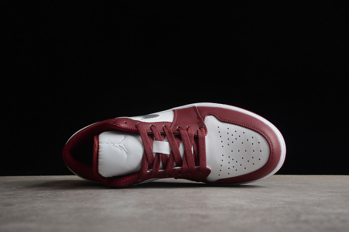jordan 1 low white bordeaux 553558-615