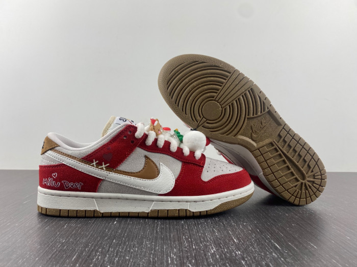 nike sb dunk low 85 christmas white red brown green do9457-112